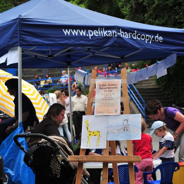 Das Pelikan-Malmobil in Aktion: Paradies für kleine Kreative!