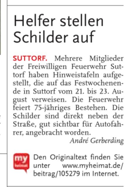 So berichtete die LZ am 1.7.09