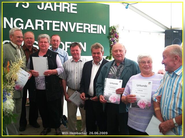Ehrung 40 Jahre Mitglied Im Kleingartenverein (Die goldene Nadel des Landesverbandes)