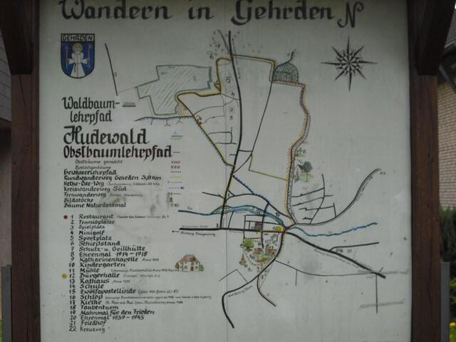 Wanderkarte einer schönen Gegend