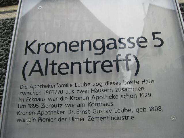 Tafel zum Haus