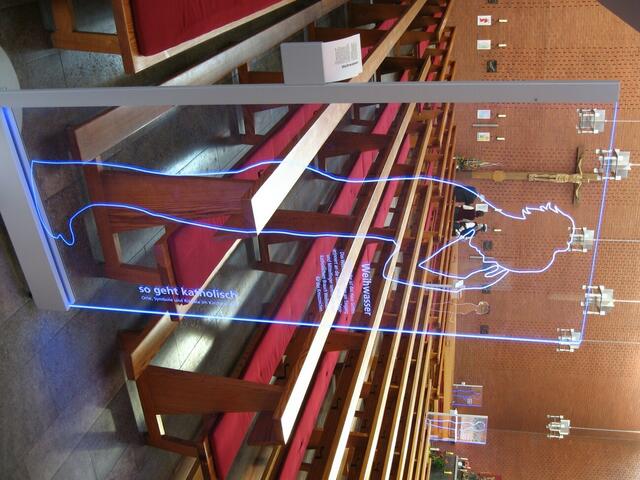 Infotafel zum Weihwasser