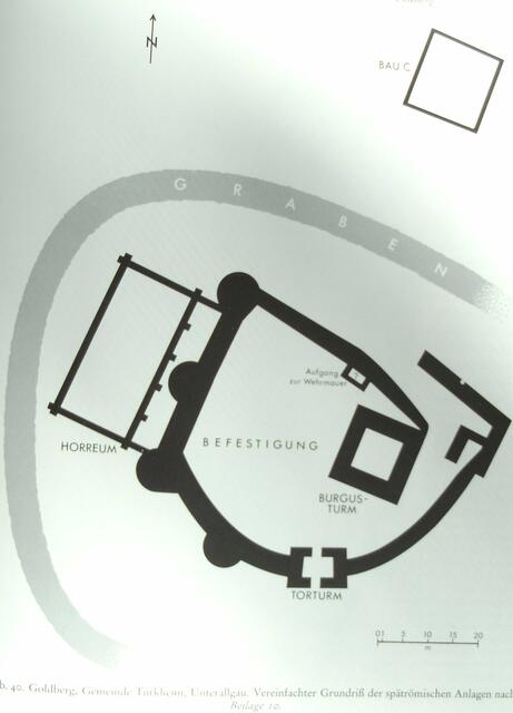 Grundriss der ehem. Römerstation am Goldberg