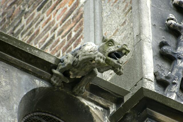 ein Wasserspeier in Form eines Drachen