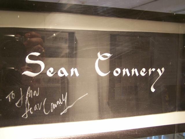 Sean Connery´s Regiestuhl mit Original Autogramm