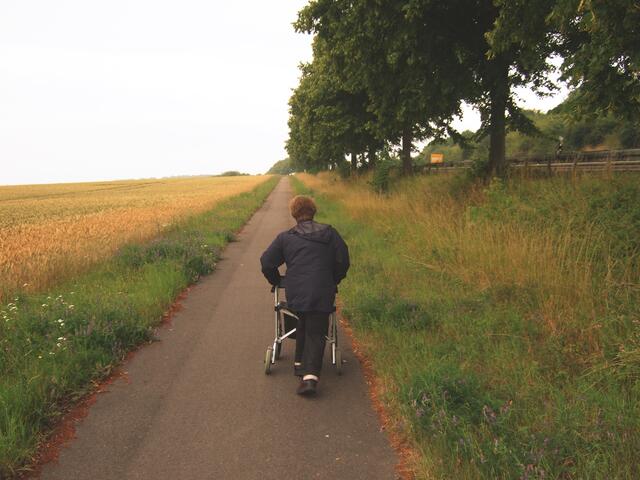 Mit Schwung auf den Bettenser Berg. Pust, pust