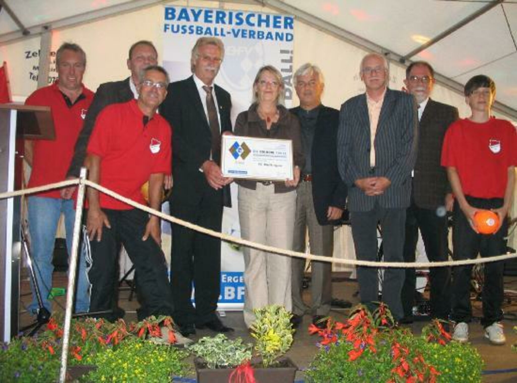 Verleihung der Goldenen Raute an den FC Mertingen Mertingen