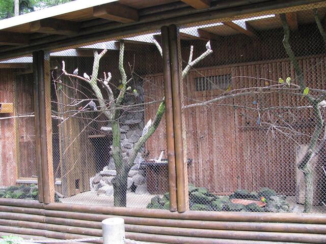 Die Vogelvoliere im Stadtpark.