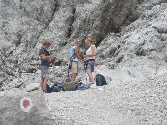 Anlegen des Klettergurtes