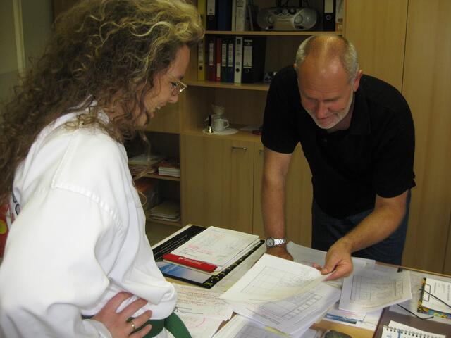 Besprechung der Zeit und Gruppenstärke mit Ernst Lumper