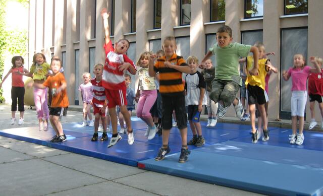 Die Schüler haben sichtlich Spaß dran!