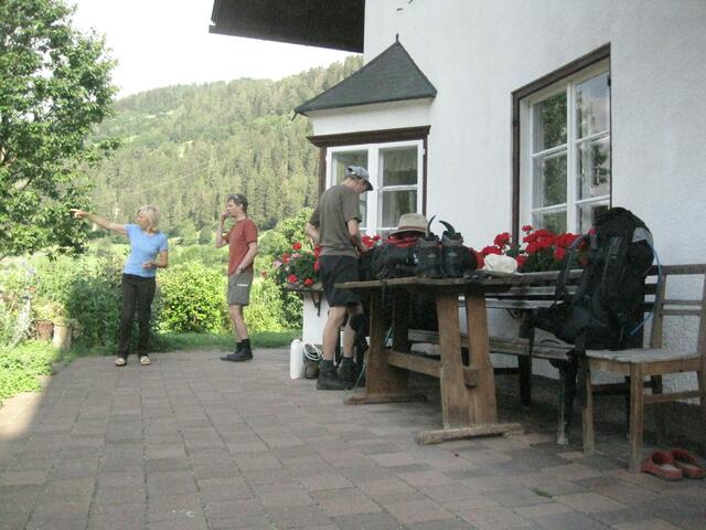 Instruktionen von der Wirtin