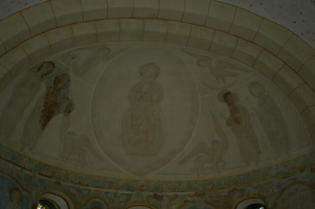 Wandmalerei über dem Altar