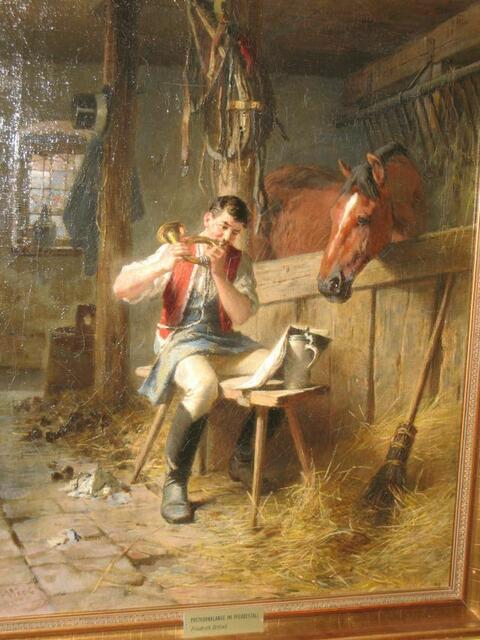 Postillon im Stall