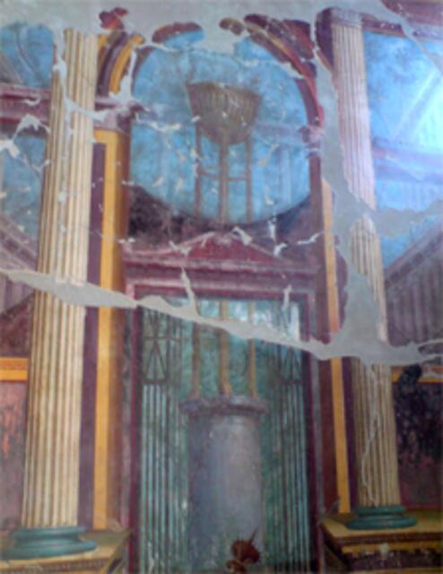 Wandmalereie in der Villa Oplontis. Die Villa wird der zweiten Frau Neros, Poppaea Sabina, zugeschrieben | Foto: (Quelle: PHOENIX/ BR/ Elli G. Kriesch)