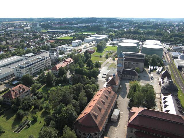 Blick über das Gasgelände