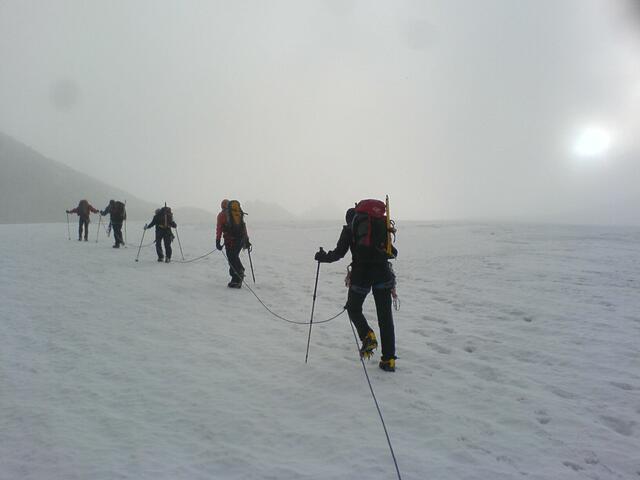 Auf dem Gletscher
