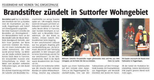 So berichtet das NB am 20.8.09