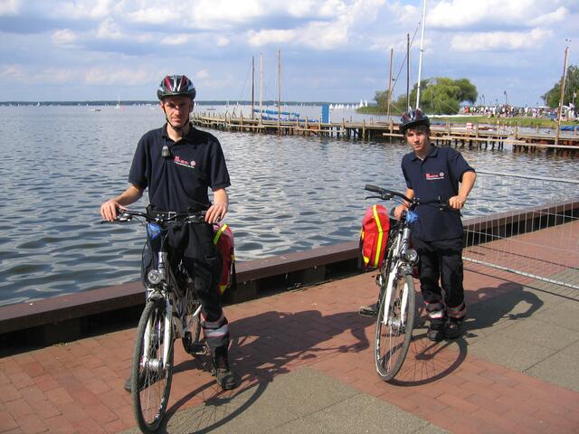 Auch die Fahrradstreife war wieder am Meer unterwegs