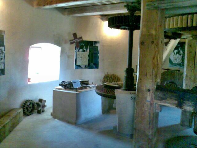 Ausstellungsraum zur Mühlengeschichte im Eingangsbereich