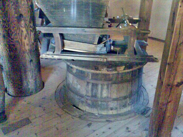 Mahlgang im 1. Boden der Mühle