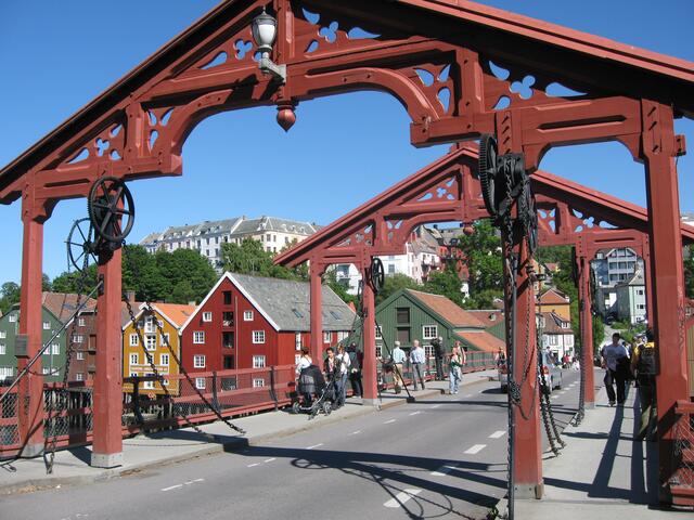 Alte Brücke in Trondheim