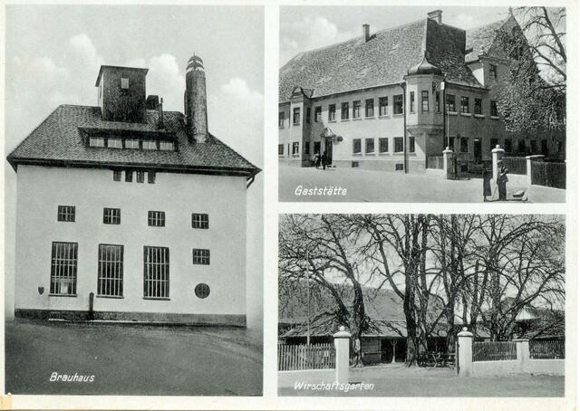 Ansichtskarte "Brauereigasthof Fuchs" 1950