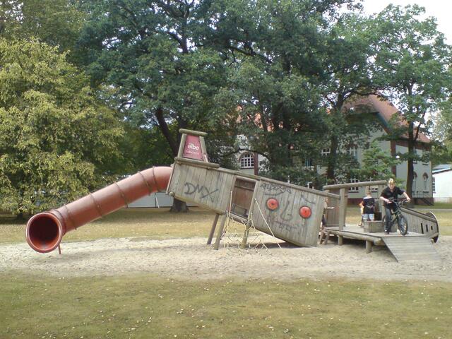 So sieht der alte Spielplatz....
