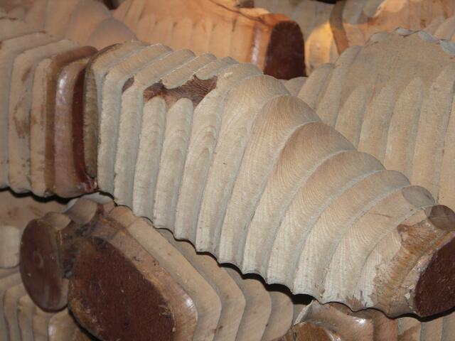 der Rohling aus Buchenholz (Buche=lath. fagus)