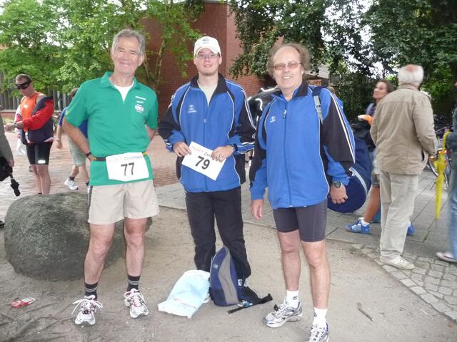 Vor dem Start in Lehrte: Josef Lanferamnn, Alexander Jung; Arnim Goldbach.