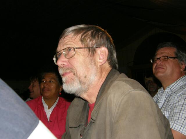 Eberhard Finke geniesst dieses denkwürdige Meeting