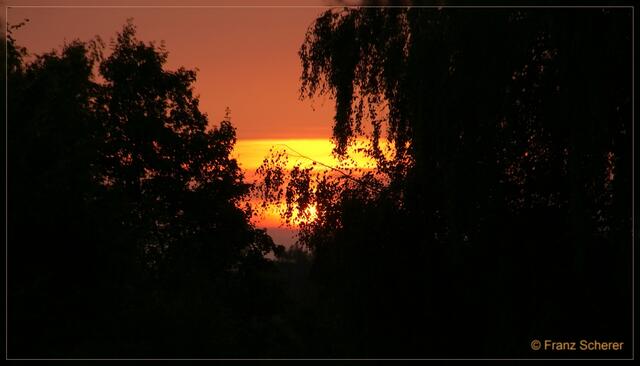 Abendstimmung am Bismarckturm Augsburg