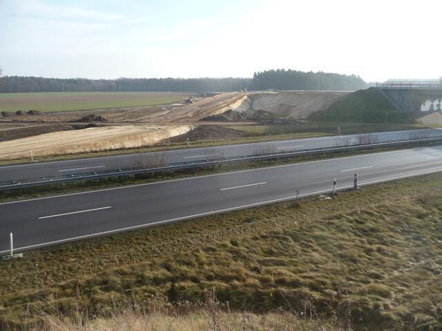 14.12.2008 Die Abfahrt von der neuen Umgehung bei der Moormühlung Richtung Celle