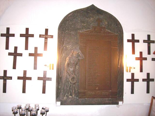 Jugendstilrelief aus Kupfer gearbeitet (?) als Gedenktafel