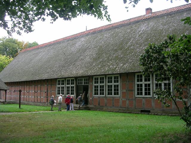 Das größte Haus auf dem Gelände, niederdeutsches Hallenhaus aus dem Kreis Vechta