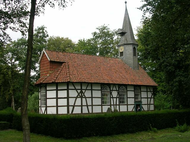 Katholische Fachwerkkirche aus Klein-Escherde (LK Hildesheim) 1699