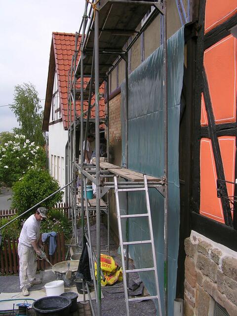 die Scheune wird geputzt