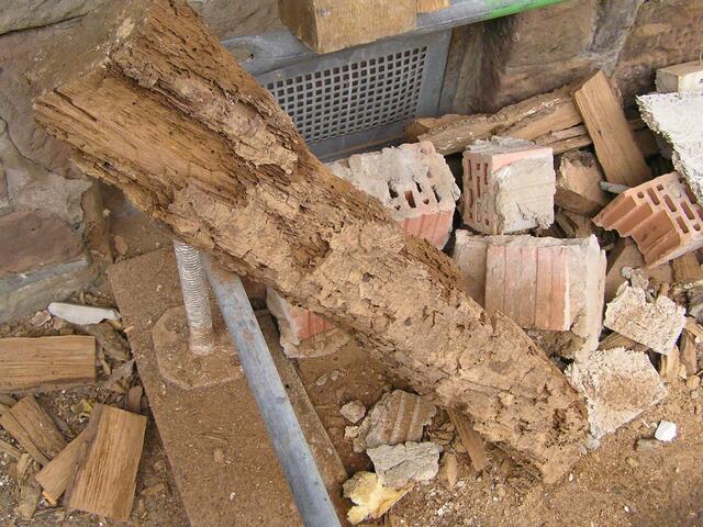 Dieses Stück Holzwurmfutter war den Namen "Balken" nicht mehr wert, der Rest war dann nicht ganz so schlimm...