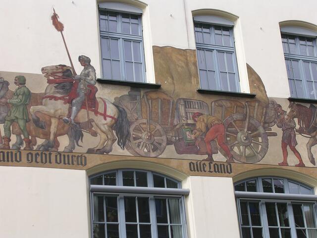 Detail der Wandmalerei
