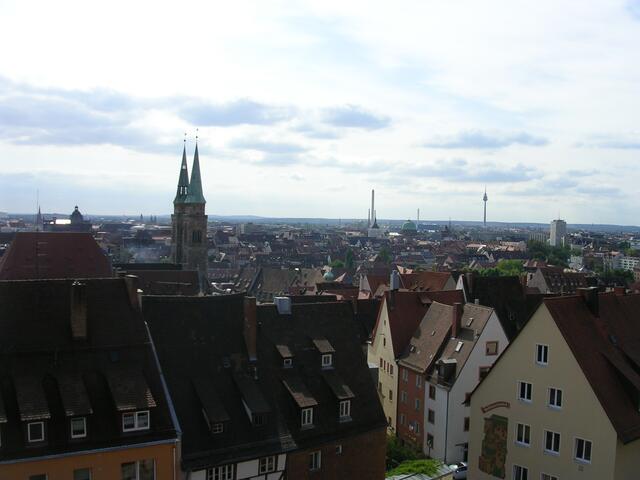 Blick von der Burg auf Nürnberg
