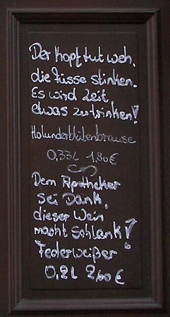 "Der Kopf tut weh, die Füße stinken..."
