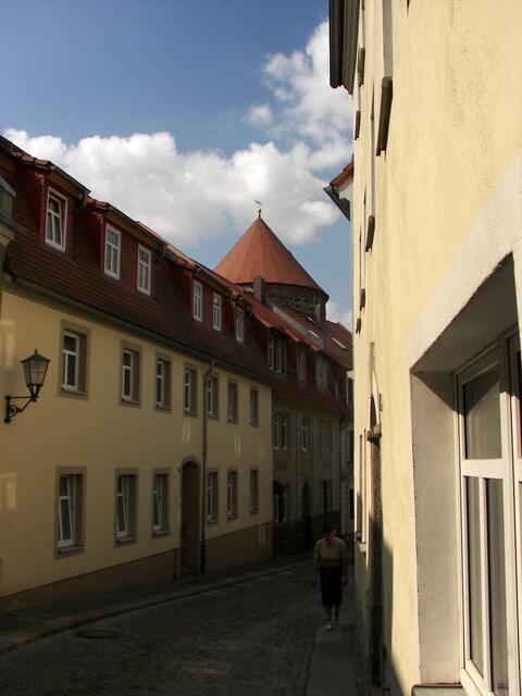 auf der Gerberstraße abwärts...