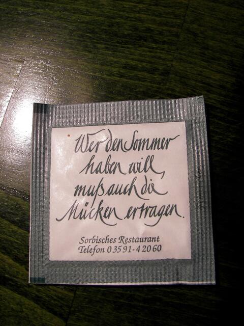 genau der Richtige Spruch