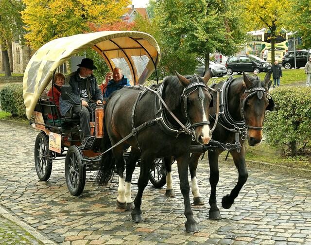 Dieses Gefährt passt zum Ambiente der Altstadt