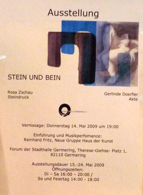 Ausstellungsplakat Germering 2009: Akte von Gerlinde Doerfler