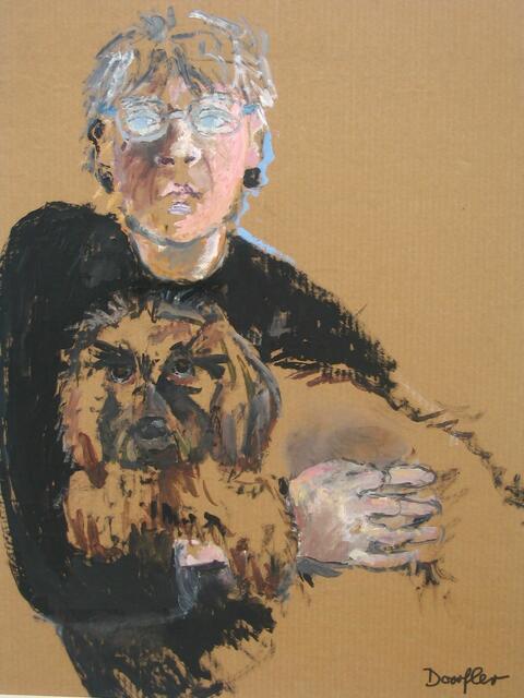 Selbstportrait mit Hund