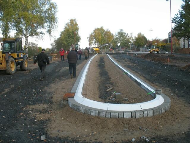 Auf der Kreuzungsbaustelle