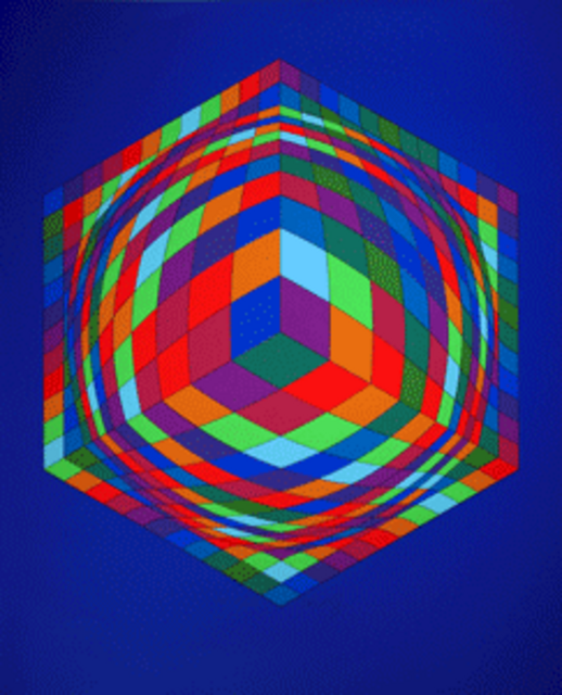 BIGA 1978 - Emblem der Mathematikum-Schau mit Werken Vasarelys (60er & 70er Jahre). Plakat & Postkarte.