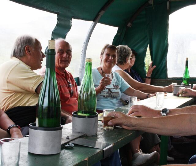 Der Wein ist gut - die Flaschen fast leer