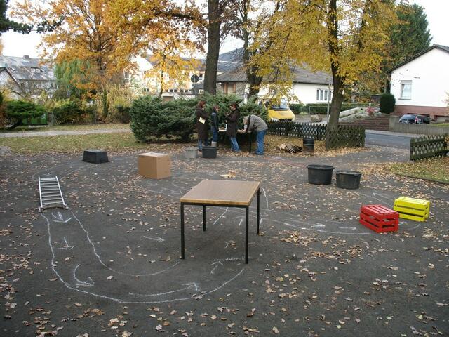 Der Hindernisparcour an Station 1
